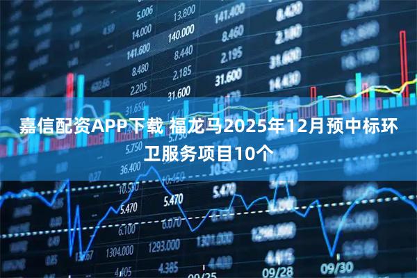 嘉信配资APP下载 福龙马2025年12月预中标环卫服务项目10个